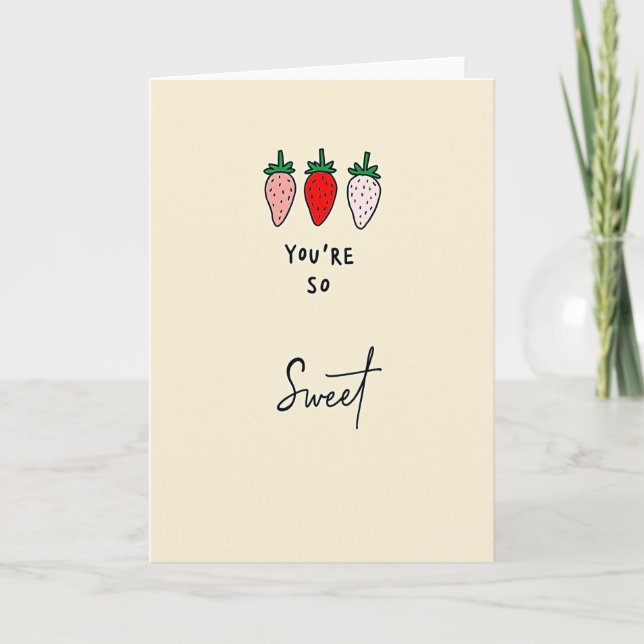 Cream So Sweet Strawberry Card (Front)