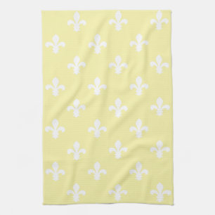 Cream Southern Cottage Fleur de Lys Tea Towel