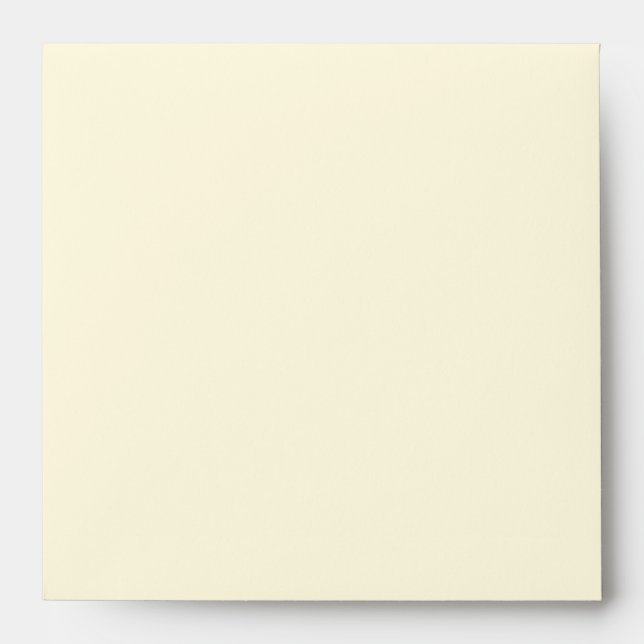 Cream Square Wedding Invitation Envelope (Front)