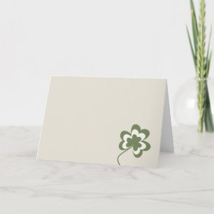 Cream St. Patrick's Day Shamrock Card