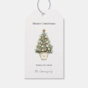 Cream Star Ornament Christmas Tree Gift Tags