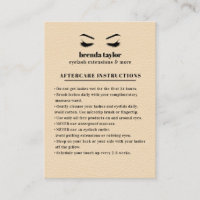 Cream Suede Eyelash Browbar Aftercare Instructions