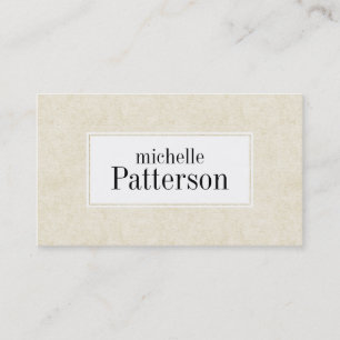 Cream Suede Look Texture Modern Business Card