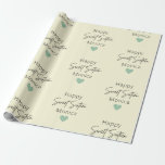Cream Sweet 16 Personalised Birthday Wrapping Paper<br><div class="desc">Custom 16th Bday gift wrap with stylish script typography. Customisable background colour.
Personalise for daughter,  cousin,  sister,  stepsister,  girlfriend etc.</div>