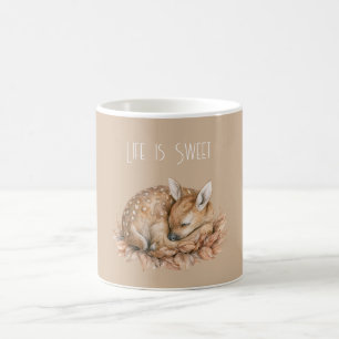 Cream Sweet Deer Coffee Mug
