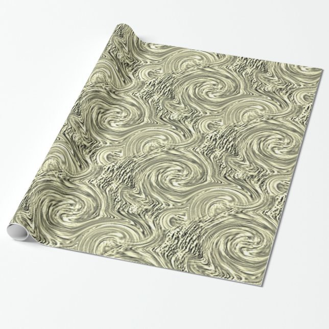 Cream Swirl Wrapping Paper (Unrolled)