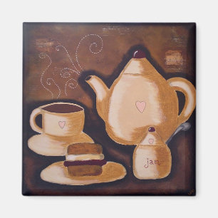 Cream tea magnet