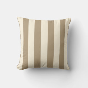 Cream Tofu Khaki Oyster Stripe Cushion