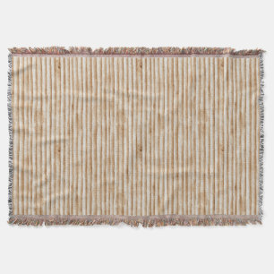 Cream Tree Bark Wood Christmas Throw Blanket