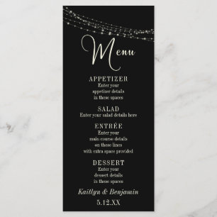 Cream Typography 32, Black Light Strings Menu