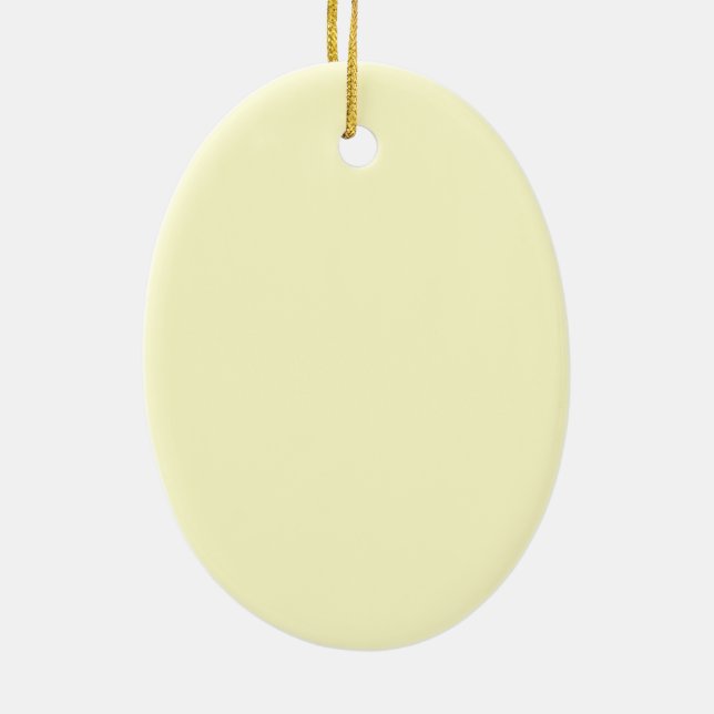 Cream Upscale Solid Colour Ceramic Tree Decoration (Back)