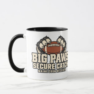 Cream Varsity Maine Coon Football Big Paws Soccer  Mug
