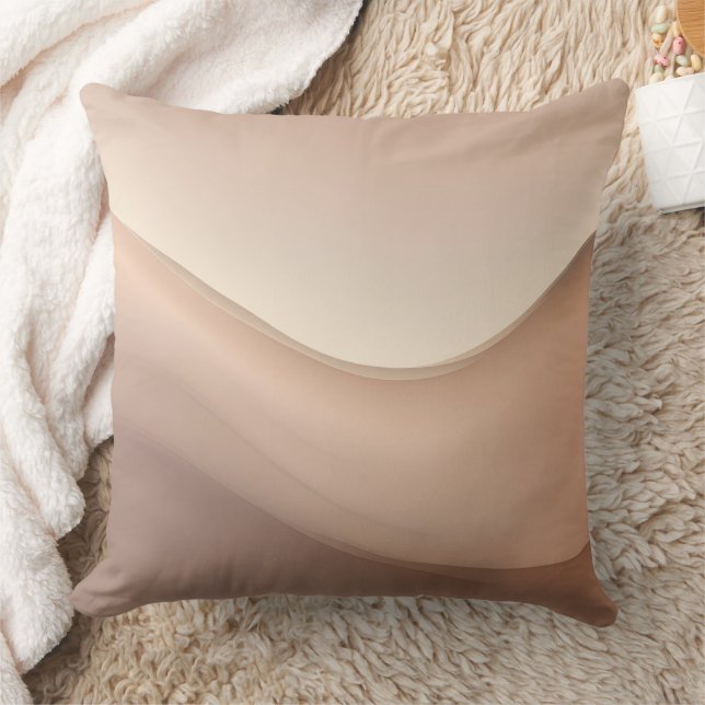 Cream Waves AI art  Cushion (Blanket)