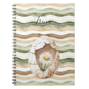 Cream White Daisy Flowers Notebook