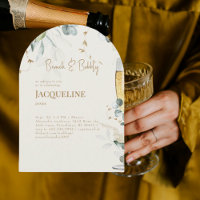 Cream White Floral Champagne Brunch & Bubbly Arch