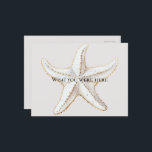 Cream White Gold Starfish Beach  Postcard<br><div class="desc">Cream White Gold Starfish Beach</div>