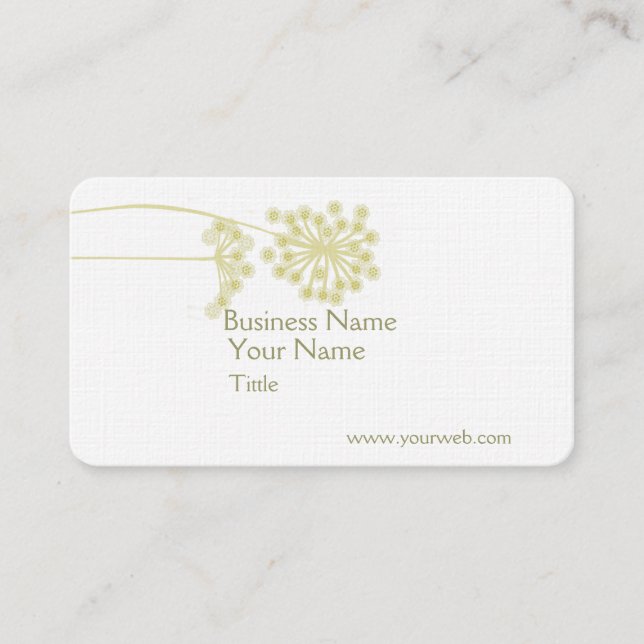 Cream White Professional Minimalist Modern Elegant Business Card (Front)
