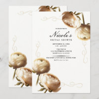 Cream & White Ranunculus Floral Bridal Shower