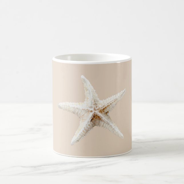 Cream White Starfish Coffee Mug (Center)