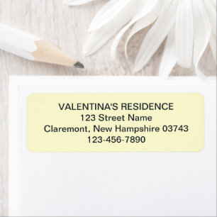 Cream with Slate Text Wedding Return Address Label