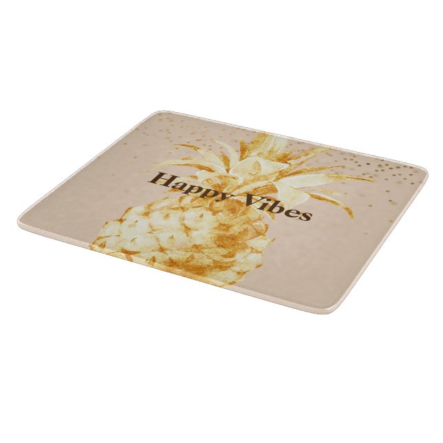 Cream Yellow Gold Pineapple Cutting Board (Corner)