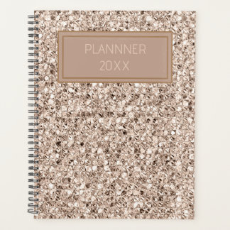 creame gold print minimalist planner