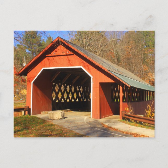 Creamery Covered Bridge Brattleboro Vermont portal Postcard (Front)