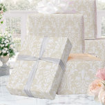 Creamy Almond White Damask Elegant Wedding Wrapping Paper<br><div class="desc">An almond white and white damask wedding wrapping paper.</div>
