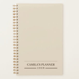 Creamy Beige Planner   Elegant & Personalized 