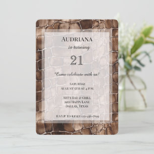 Creamy Brown Chocolate Birthday Invitation