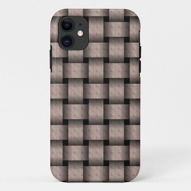 Creamy Cocoa Basket Weave Case-Mate iPhone Case (Back)