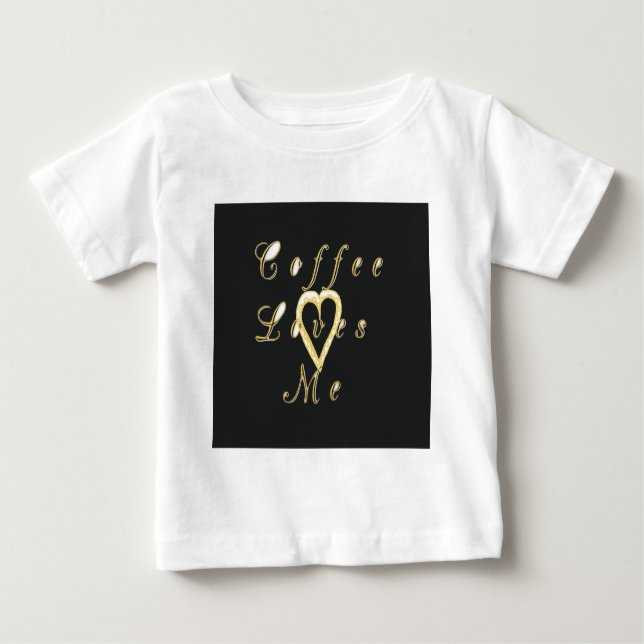 Creamy Coffee Lovers Design Baby T-Shirt (Front)