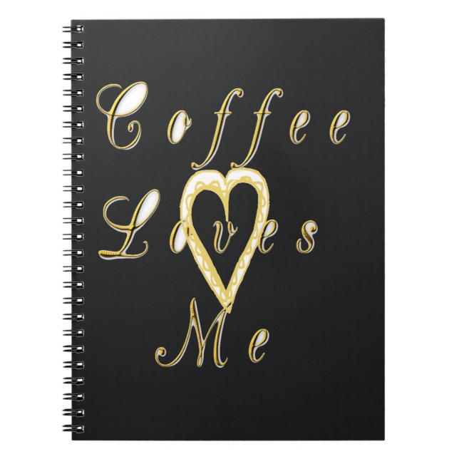 Creamy Coffee Lovers Design Notebook (Front)