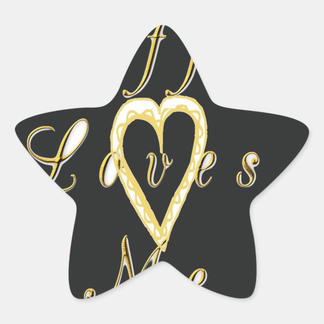 Creamy Coffee Lovers Design Star Sticker (Front)