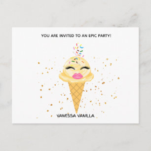 Creamy Dreamies Birthday Invitation Postcard 