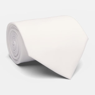 Creamy Floral White Solid Colour Tie