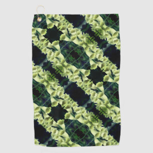 Creamy Foxglove Flower Abstract Pattern Golf Towel