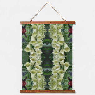 Creamy Foxglove Flower Abstract Pattern Hanging Tapestry