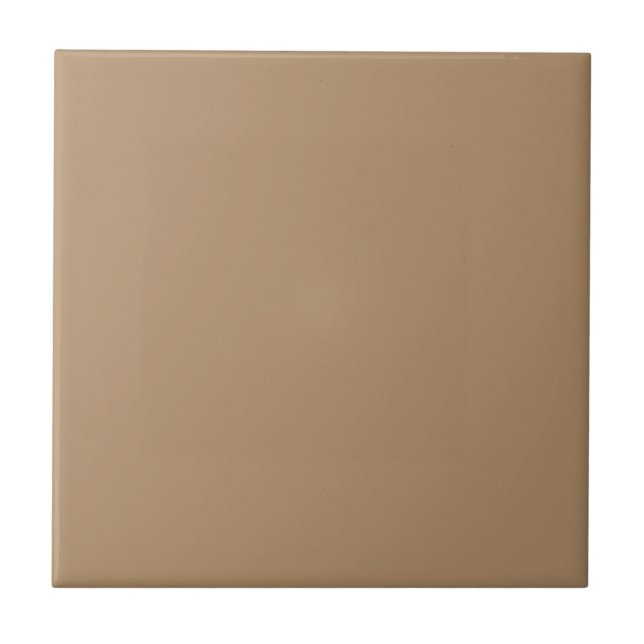 Creamy Iced Coffee Solid Colour Print, Neutral Tile (Front)