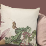 Creamy Ivory Botanical Cat's Claw Butterfly Cushion<br><div class="desc">Ivory throw pillow features a beautiful botanical print in a creamy ivory colour palette with burgundy, gold and green accents. A stunning botanical print comprised of layers of cat's claw as the focal point framed by stylish amaryllis with faint gold design elements; the layered composition gives depth and perspective to...</div>