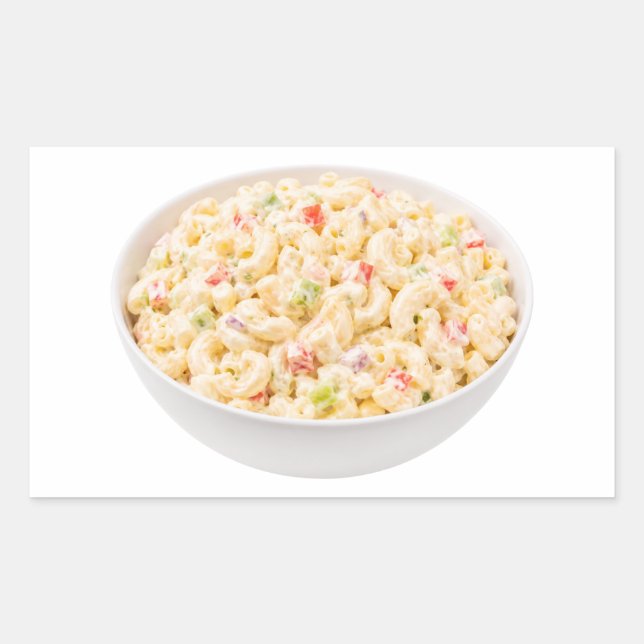 Creamy Macaroni Salad With Dressing Rectangular Sticker (Front)