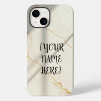 Creamy Marble Monogram Tough Style iPhone Case