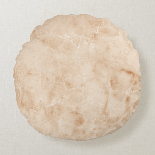 Creamy Marble Texture Round Cushion (Front)