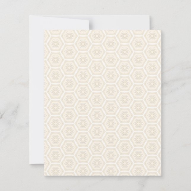 Creamy Peach Hexagon  4.5" x 5.6" Flat Paper Sheet (Front)