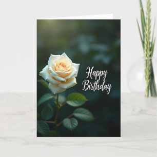 Creamy Petal Birthday Card