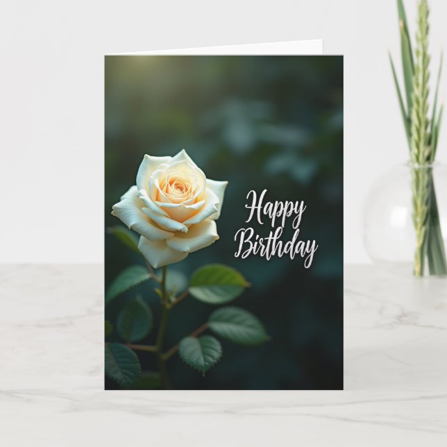 Creamy Petal Birthday Card (Front)