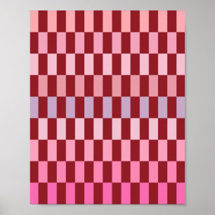Creamy Pink Stripes 03 Cherry Poster