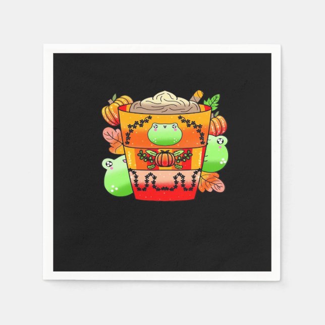 Creamy Pumpkin Spice Latte Season Napkin (Front)