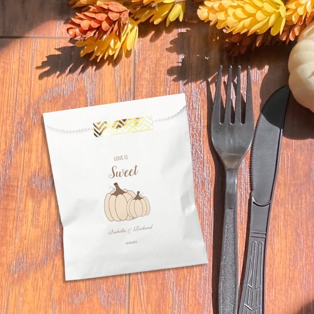 Creamy Pumpkins Fall Wedding Favour Bags (Creator Uploaded)