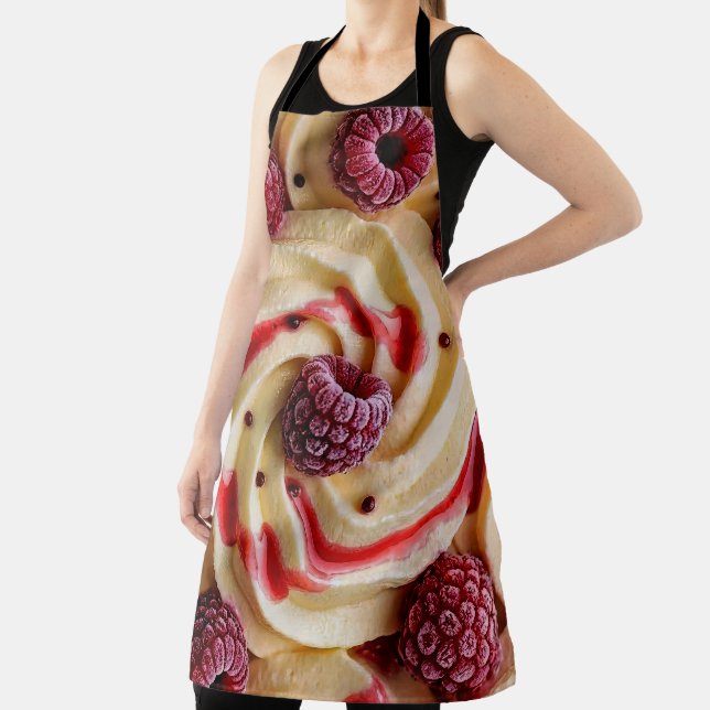 Creamy Raspberry Swirl - Sweet Dessert Aesthetic Apron (Insitu)